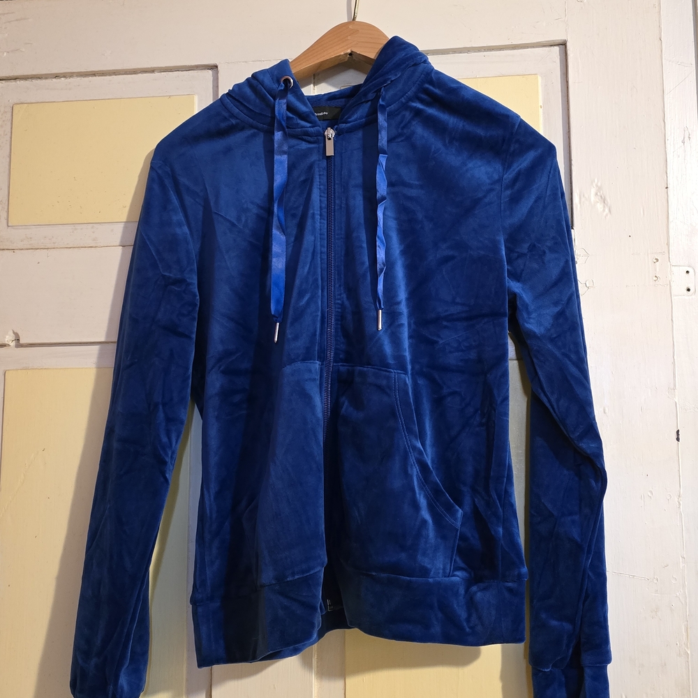 Navy Blue MessBebe Womans Zip Up Hoodie
